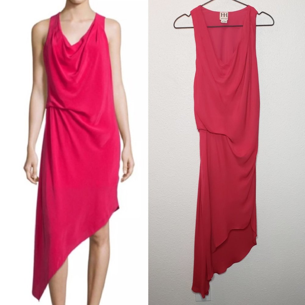 Haute Hippie Asymmetrical Dress in Vibrant Pink MEDIUM